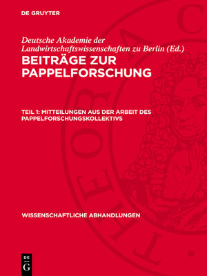 cover image of Mitteilungen aus der Arbeit des Pappelforschungskollektivs